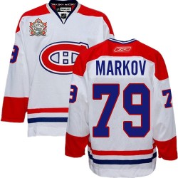 Montreal Canadiens Andrei Markov Official White Reebok Premier Adult Heritage Classic NHL Hockey Jersey