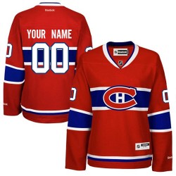 Reebok Montreal Canadiens Women's Customized Authentic Red Home Jersey