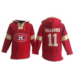 Montreal Canadiens Brendan Gallagher Official Red Old Time Hockey Premier Adult Pullover Hoodie Jersey