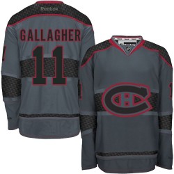 Montreal Canadiens Brendan Gallagher Official Reebok Premier Adult Charcoal Cross Check Fashion NHL Hockey Jersey