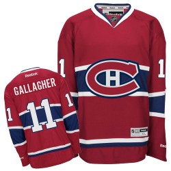 Montreal Canadiens Brendan Gallagher Official Red Reebok Authentic Youth Home NHL Hockey Jersey