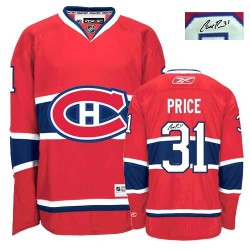 Montreal Canadiens Carey Price Official Red Reebok Authentic Adult Autographed Home NHL Hockey Jersey