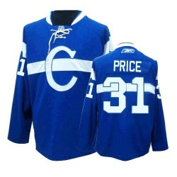 Montreal Canadiens Carey Price Official Blue Reebok Premier Adult Third NHL Hockey Jersey