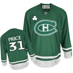 Montreal Canadiens Carey Price Official Green Reebok Premier Adult St Patty's Day NHL Hockey Jersey