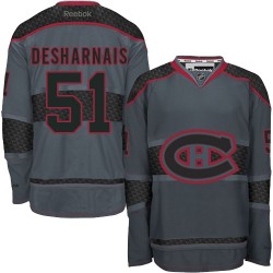Montreal Canadiens David Desharnais Official Reebok Premier Adult Charcoal Cross Check Fashion NHL Hockey Jersey