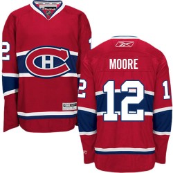 Montreal Canadiens Dickie Moore Official Red Reebok Authentic Adult Home NHL Hockey Jersey