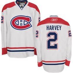 Montreal Canadiens Doug Harvey Official White Reebok Authentic Adult Away NHL Hockey Jersey