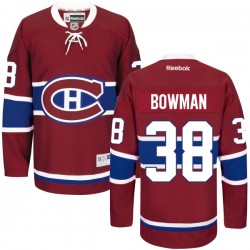 Montreal Canadiens Drayson Bowman Official Red Reebok Authentic Adult Home NHL Hockey Jersey