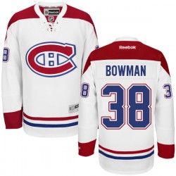 Montreal Canadiens Drayson Bowman Official White Reebok Authentic Adult Away NHL Hockey Jersey