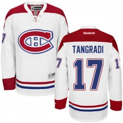 Montreal Canadiens Eric Tangradi Official White Reebok Authentic Adult Away NHL Hockey Jersey