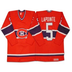 Montreal Canadiens Guy Lapointe Official Red CCM Authentic Adult Throwback NHL Hockey Jersey