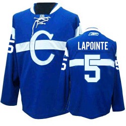 Montreal Canadiens Guy Lapointe Official Blue Reebok Authentic Adult Third NHL Hockey Jersey