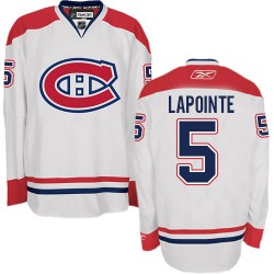 Montreal Canadiens Guy Lapointe Official White Reebok Premier Adult Away NHL Hockey Jersey