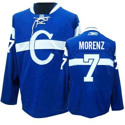 Montreal Canadiens Howie Morenz Official Blue Reebok Authentic Adult Third NHL Hockey Jersey
