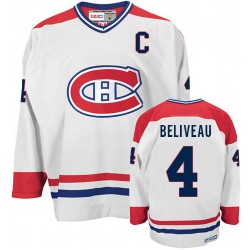 Montreal Canadiens Jean Beliveau Official White CCM Premier Adult CH Throwback NHL Hockey Jersey
