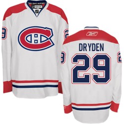 Montreal Canadiens Ken Dryden Official White Reebok Authentic Adult Away NHL Hockey Jersey