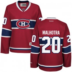 Montreal Canadiens Manny Malhotra Official Red Reebok Premier Women's Home NHL Hockey Jersey