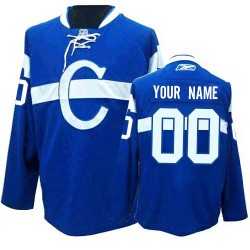 Reebok Montreal Canadiens Men's Customized Premier Blue Third Jersey
