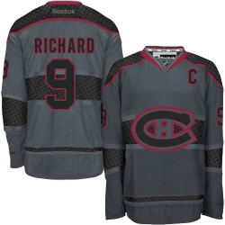 Montreal Canadiens Maurice Richard Official Reebok Premier Adult Charcoal Cross Check Fashion NHL Hockey Jersey