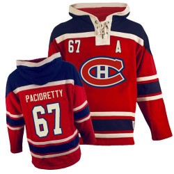 Montreal Canadiens Max Pacioretty Official Red Old Time Hockey Authentic Adult Sawyer Hooded Sweatshirt Jersey