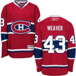 Montreal Canadiens Mike Weaver Official Red Reebok Authentic Adult Home NHL Hockey Jersey