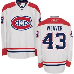 Montreal Canadiens Mike Weaver Official White Reebok Authentic Adult Away NHL Hockey Jersey