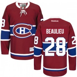 Montreal Canadiens Nathan Beaulieu Official Red Reebok Authentic Adult Home NHL Hockey Jersey