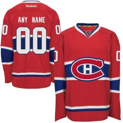 Reebok Montreal Canadiens Men's Customized Premier Red Home Jersey