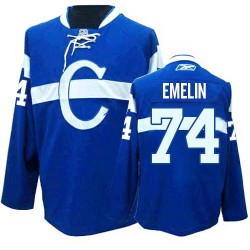 Montreal Canadiens Alexei Emelin Official Blue Reebok Authentic Adult Third NHL Hockey Jersey