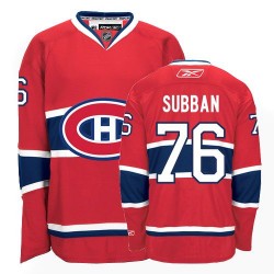 Montreal Canadiens P.K. Subban Official Red Reebok Authentic Adult Home NHL Hockey Jersey