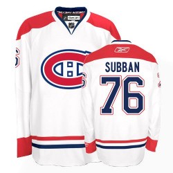 Montreal Canadiens P.K. Subban Official White Reebok Authentic Adult Away NHL Hockey Jersey