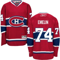 Montreal Canadiens Alexei Emelin Official Red Reebok Authentic Adult Home NHL Hockey Jersey