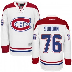 Montreal Canadiens P.K. Subban Official White Reebok Authentic Adult P.k. Subban Away NHL Hockey Jersey