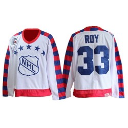 Montreal Canadiens Patrick Roy Official White CCM Authentic Adult All Star Throwback 75TH NHL Hockey Jersey