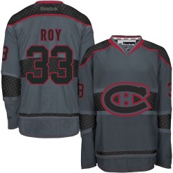 Montreal Canadiens Patrick Roy Official Reebok Authentic Adult Charcoal Cross Check Fashion NHL Hockey Jersey
