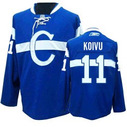 Montreal Canadiens Saku Koivu Official Blue Reebok Authentic Adult Third NHL Hockey Jersey