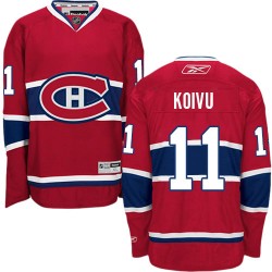 Montreal Canadiens Saku Koivu Official Red Reebok Authentic Adult Home NHL Hockey Jersey