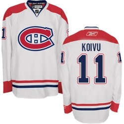 Montreal Canadiens Saku Koivu Official White Reebok Authentic Adult Away NHL Hockey Jersey