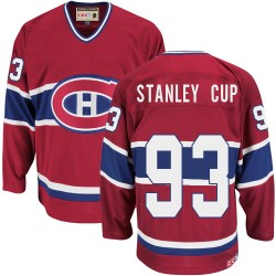 Montreal Canadiens Stanley Cup Official Red CCM Premier Adult Throwback NHL Hockey Jersey