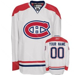 Reebok Montreal Canadiens Men's Customized Premier White Away Jersey