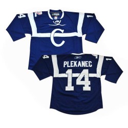 Montreal Canadiens Tomas Plekanec Official Blue Reebok Authentic Youth Third NHL Hockey Jersey