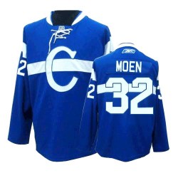 Montreal Canadiens Travis Moen Official Blue Reebok Authentic Adult Third NHL Hockey Jersey