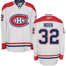 Montreal Canadiens Travis Moen Official White Reebok Premier Adult Away NHL Hockey Jersey