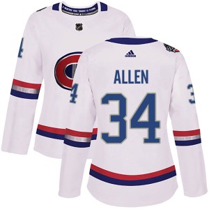 Montreal Canadiens Jake Allen Official White Adidas Authentic Women's 2017 100 Classic NHL Hockey Jersey