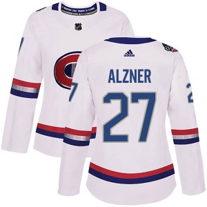 Montreal Canadiens Karl Alzner Official White Adidas Authentic Women's ized 2017 100 Classic NHL Hockey Jersey