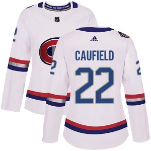 Montreal Canadiens Cole Caufield Official White Adidas Authentic Women's 2017 100 Classic NHL Hockey Jersey