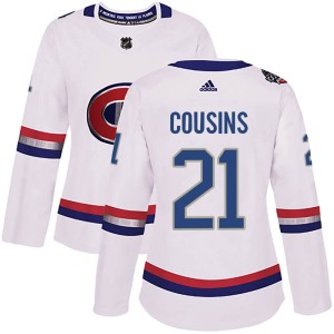 Montreal Canadiens Nick Cousins Official White Adidas Authentic Women's 2017 100 Classic NHL Hockey Jersey