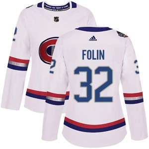 Montreal Canadiens Christian Folin Official White Adidas Authentic Women's 2017 100 Classic NHL Hockey Jersey