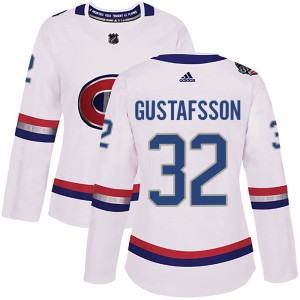Montreal Canadiens Erik Gustafsson Official White Adidas Authentic Women's 2017 100 Classic NHL Hockey Jersey