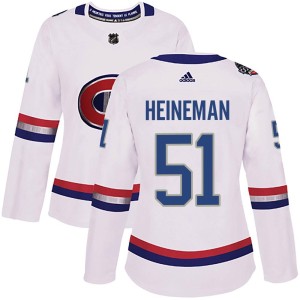 Montreal Canadiens Emil Heineman Official White Adidas Authentic Women's 2017 100 Classic NHL Hockey Jersey